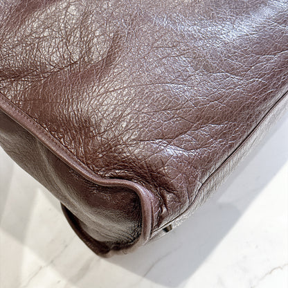 Balenciaga Work Tote in Burgundy Arena Lambskin