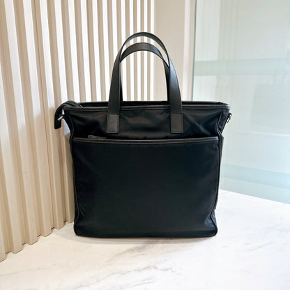 Prada Nero Saffiano Tessuto 2 Ways Tote
