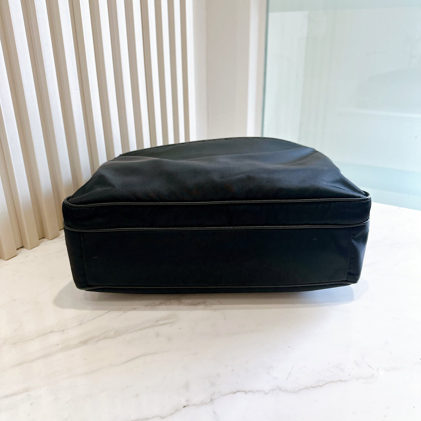 Prada Nero Saffiano Tessuto 2 Ways Tote