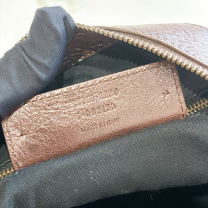 Balenciaga Work Tote in Burgundy Arena Lambskin