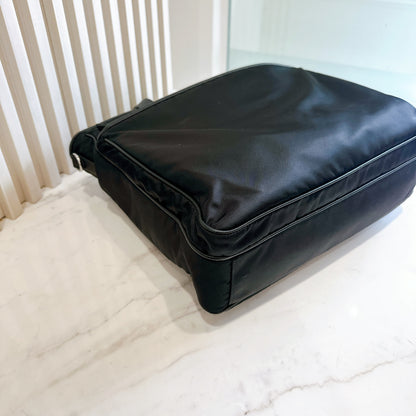 Prada Nero Saffiano Tessuto 2 Ways Tote