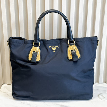 Prada Tessutto 2 Way Blue Nylon Tote Bag BN1902