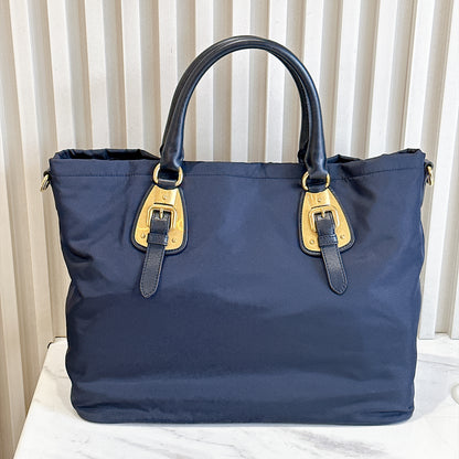 Prada Tessutto 2 Way Blue Nylon Tote Bag BN1902