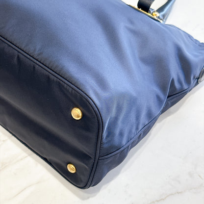 Prada Tessutto 2 Way Blue Nylon Tote Bag BN1902