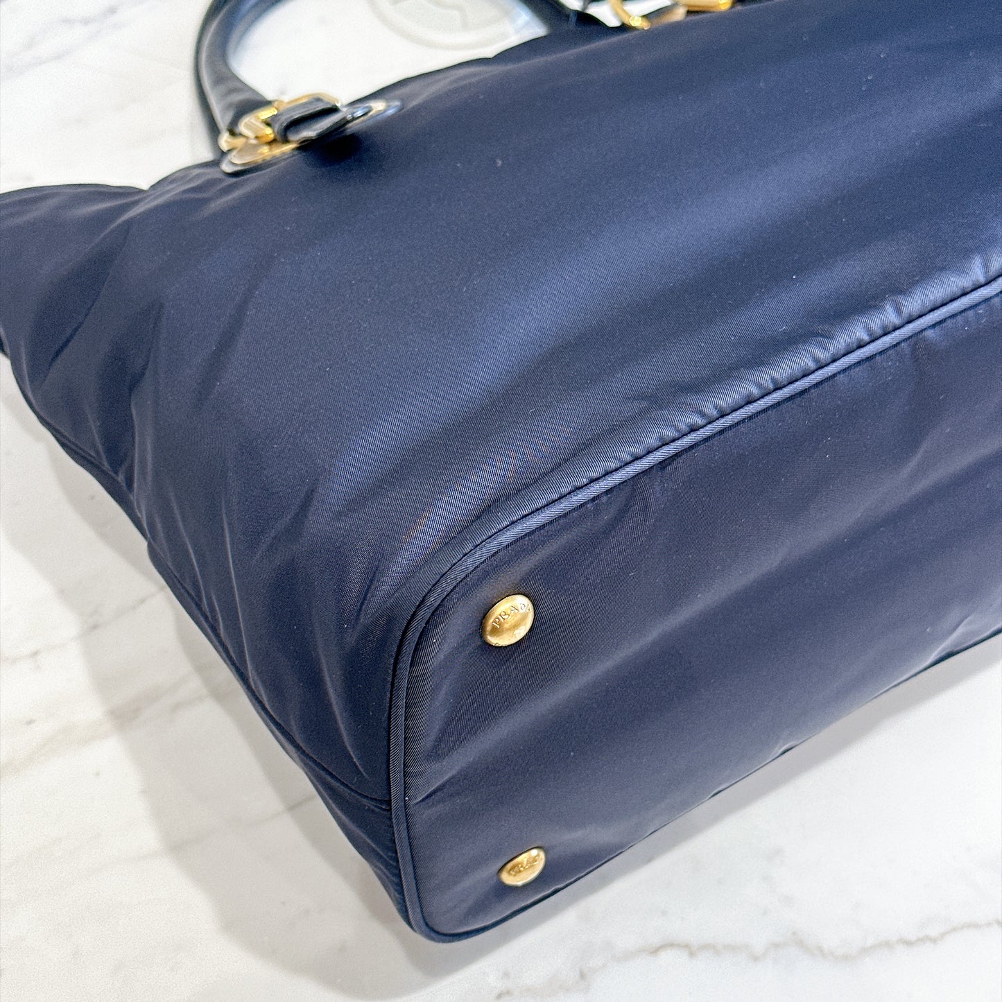 Prada Tessutto 2 Way Blue Nylon Tote Bag BN1902
