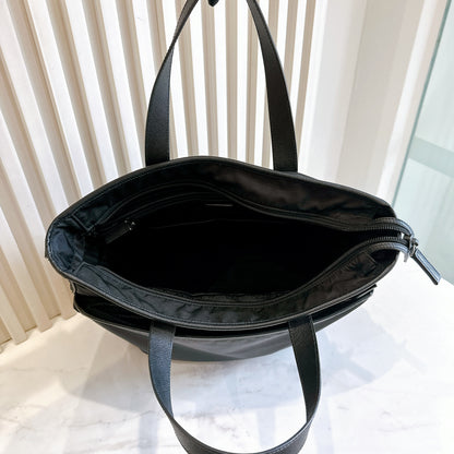Prada Nero Saffiano Tessuto 2 Ways Tote