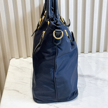 Prada Tessutto 2 Way Blue Nylon Tote Bag BN1902