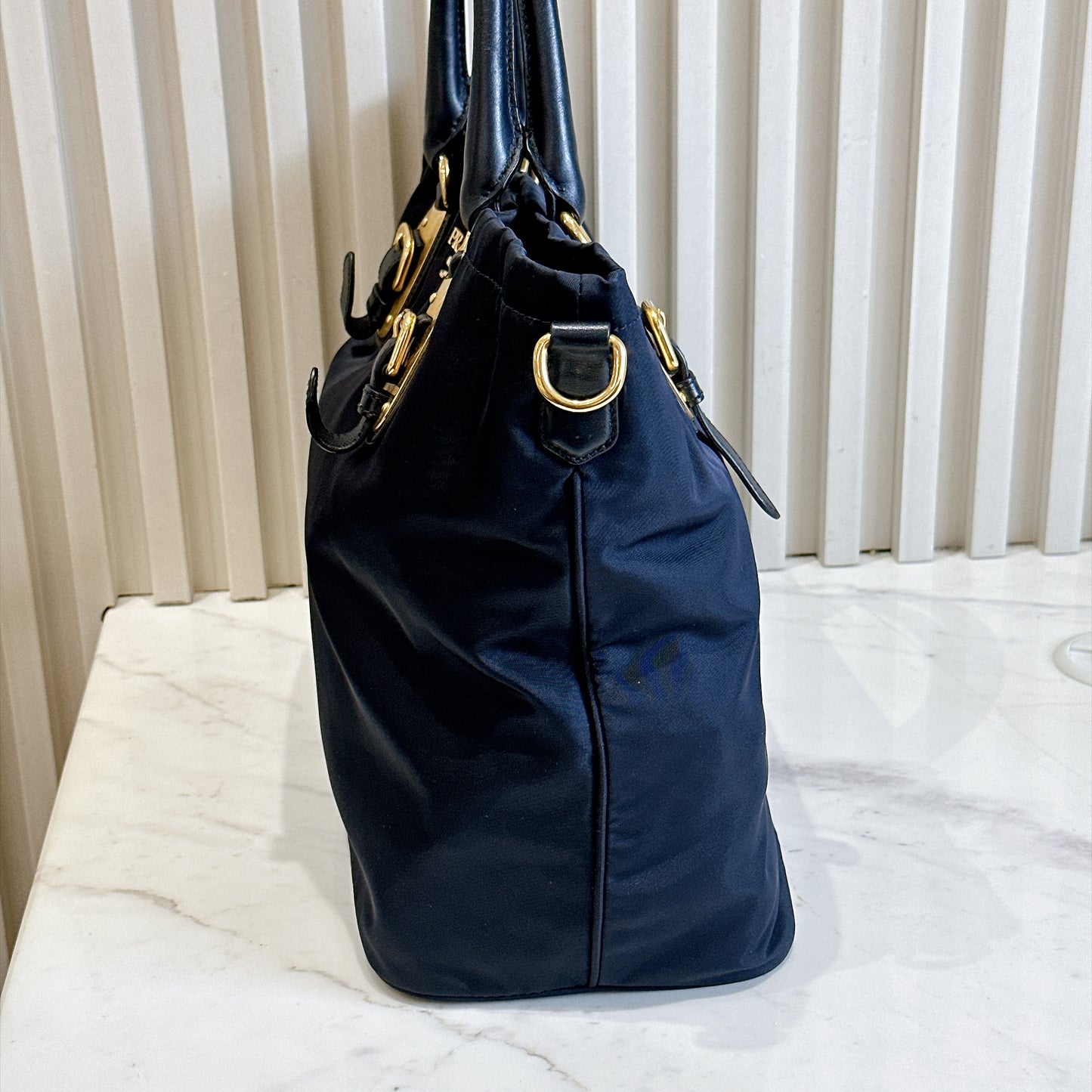 Prada Tessutto 2 Way Blue Nylon Tote Bag BN1902