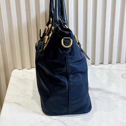 Prada Tessutto 2 Way Blue Nylon Tote Bag BN1902