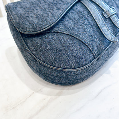 Dior Saddle Bag in Black Dior Oblique Jacquard