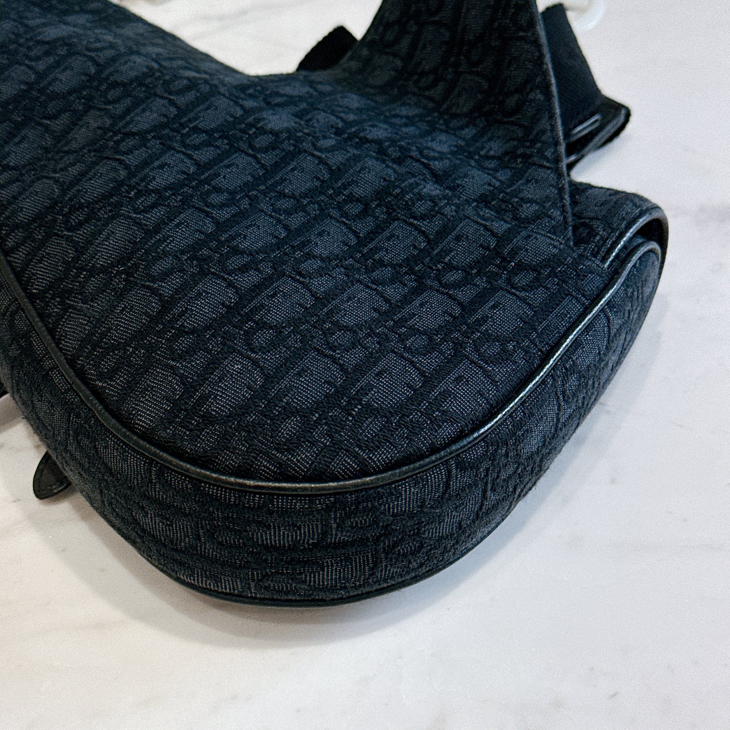 Dior Saddle Bag in Black Dior Oblique Jacquard