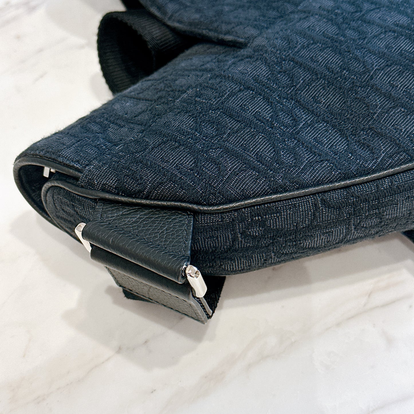 Dior Saddle Bag in Black Dior Oblique Jacquard