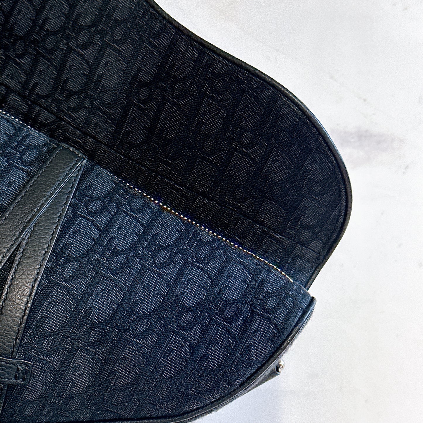 Dior Saddle Bag in Black Dior Oblique Jacquard