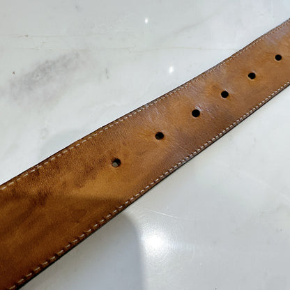 Gucci Guccissima Interlocking Belt in Black GHW