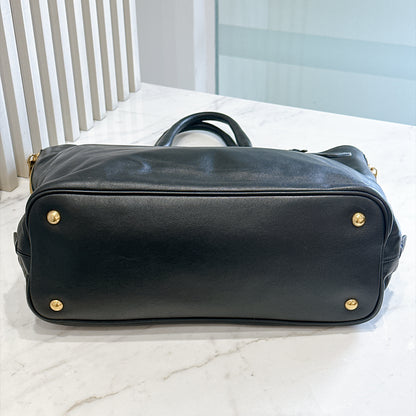 Prada 2 Way Tote Bag in Black Calfskin BN2477