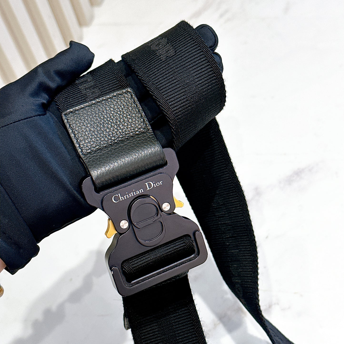 Dior Saddle Bag in Black Dior Oblique Jacquard