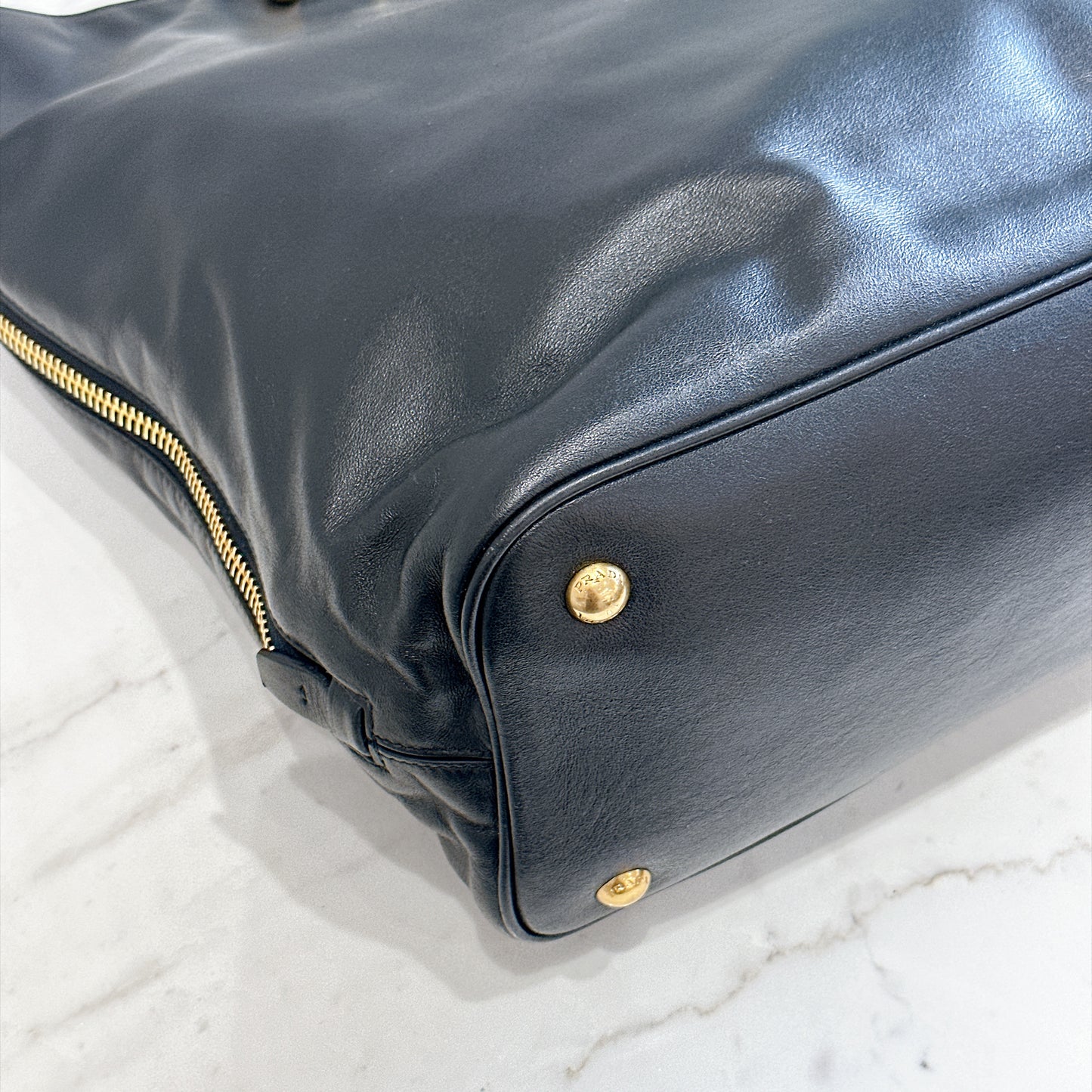 Prada 2 Way Tote Bag in Black Calfskin BN2477