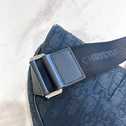 Dior Saddle Bag in Black Dior Oblique Jacquard
