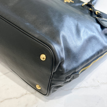 Prada 2 Way Tote Bag in Black Calfskin BN2477