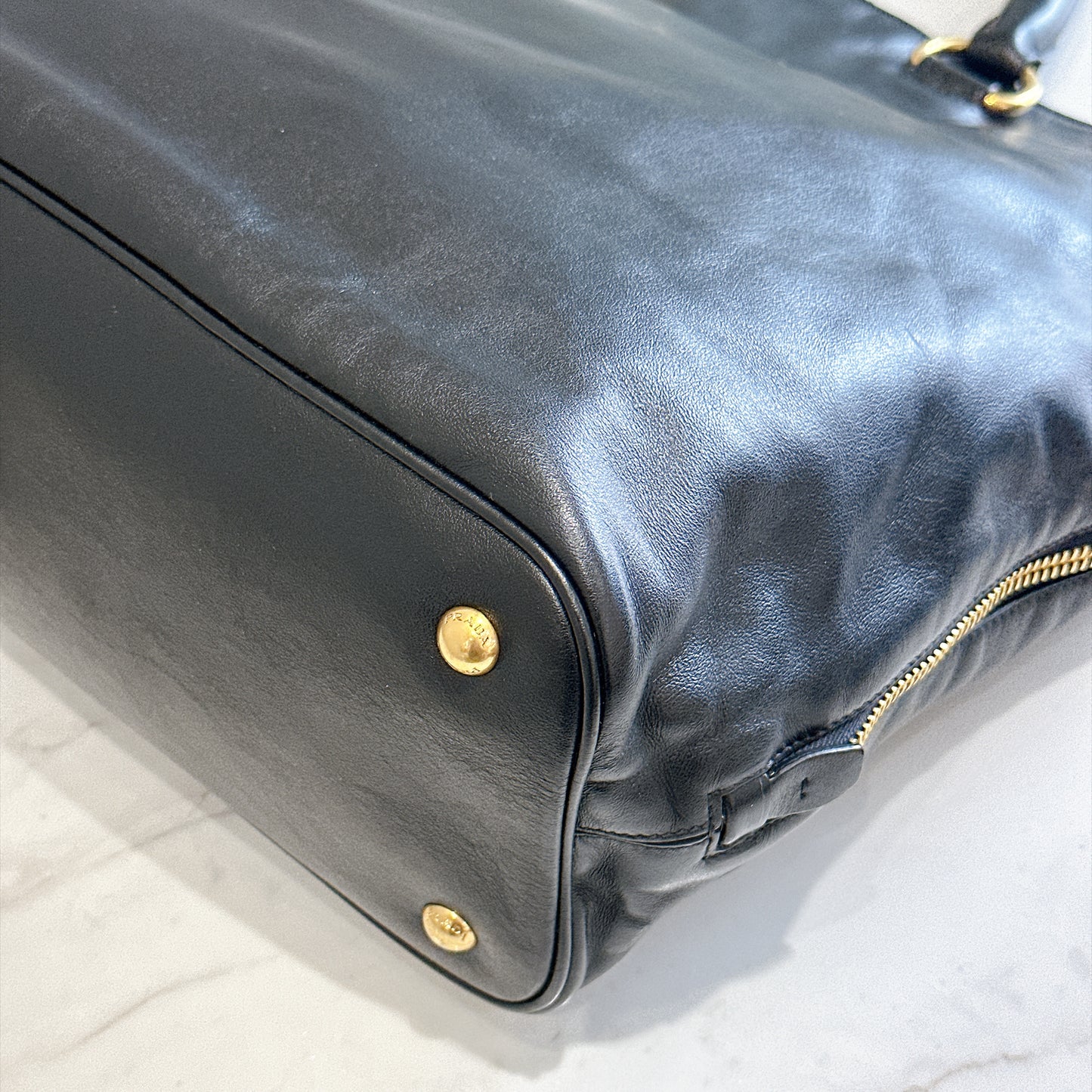 Prada 2 Way Tote Bag in Black Calfskin BN2477