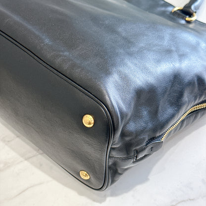 Prada 2 Way Tote Bag in Black Calfskin BN2477