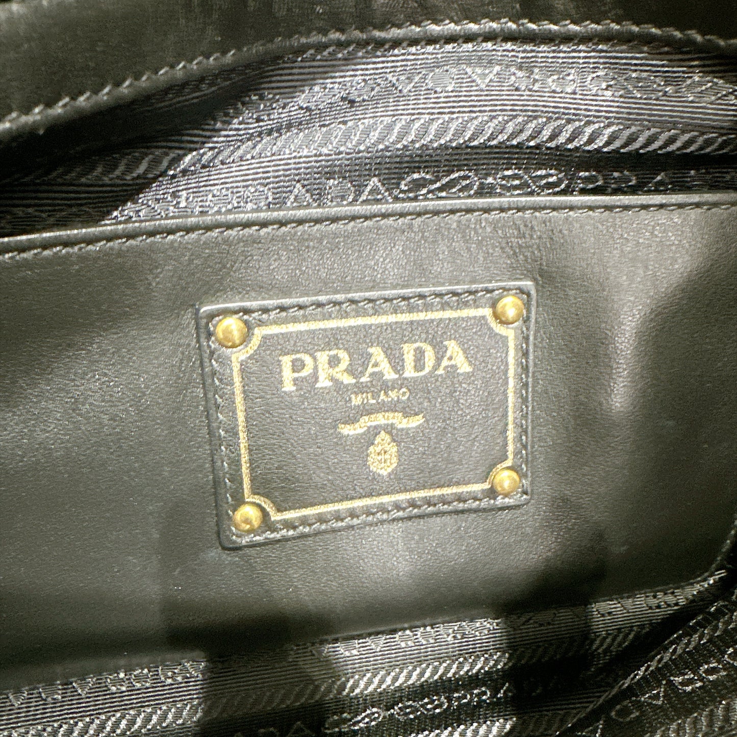 Prada 2 Way Tote Bag in Black Calfskin BN2477