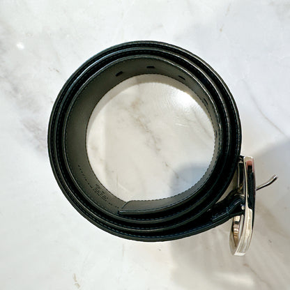 Gucci Supreme Leather Belt in Black SHW