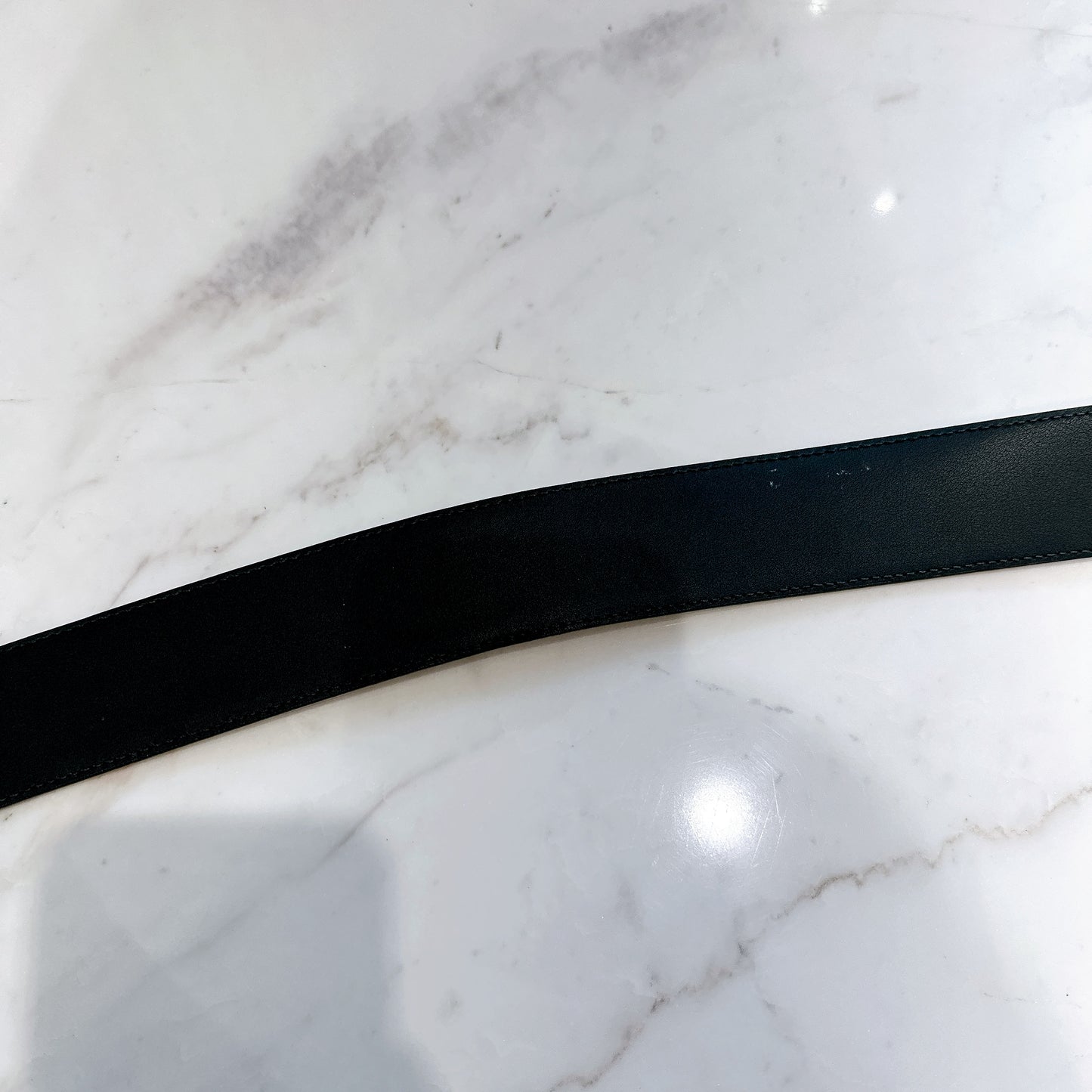 Gucci Supreme Leather Belt in Black SHW
