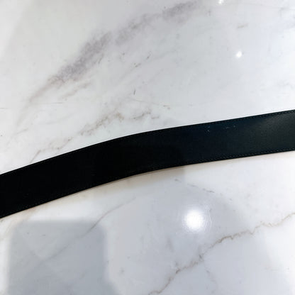 Gucci Supreme Leather Belt in Black SHW