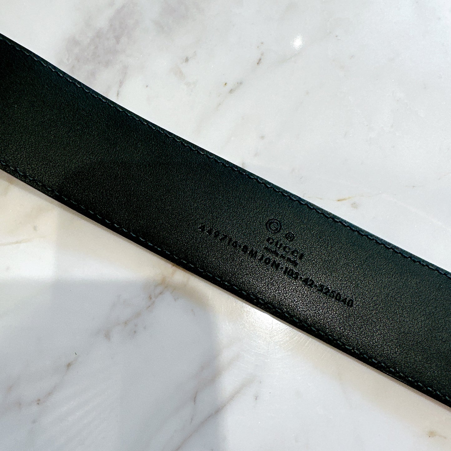 Gucci Supreme Leather Belt in Black SHW