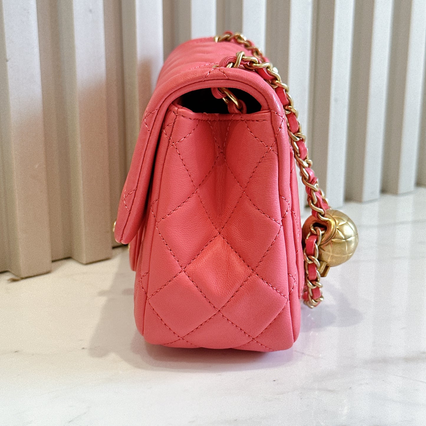 Chanel Mini Square with Pearl Crush in Pink