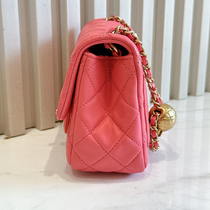 Chanel Mini Square with Pearl Crush in Pink