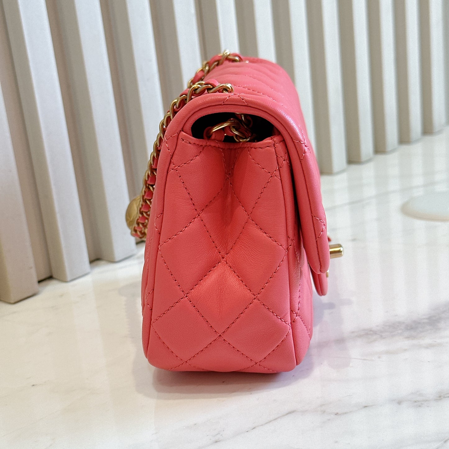 Chanel Mini Square with Pearl Crush in Pink