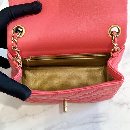 Chanel Mini Square with Pearl Crush in Pink