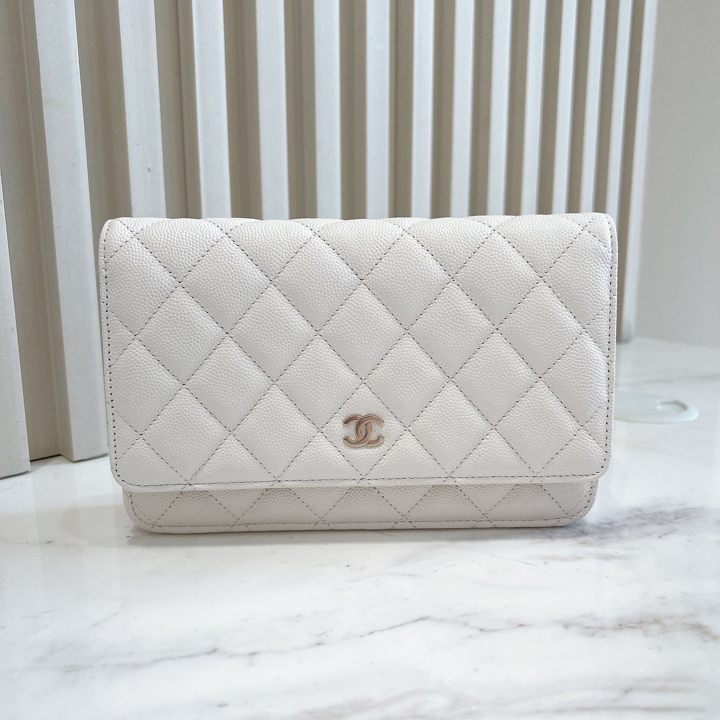 Chanel WOC in White LGHW