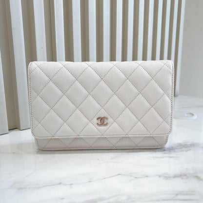 Chanel WOC in White LGHW