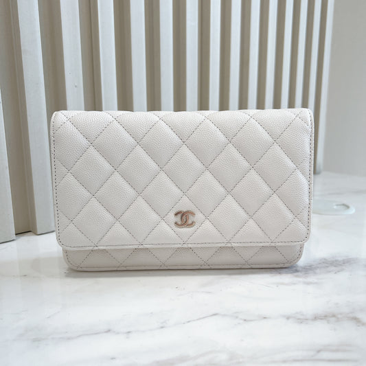 Chanel WOC in White LGHW