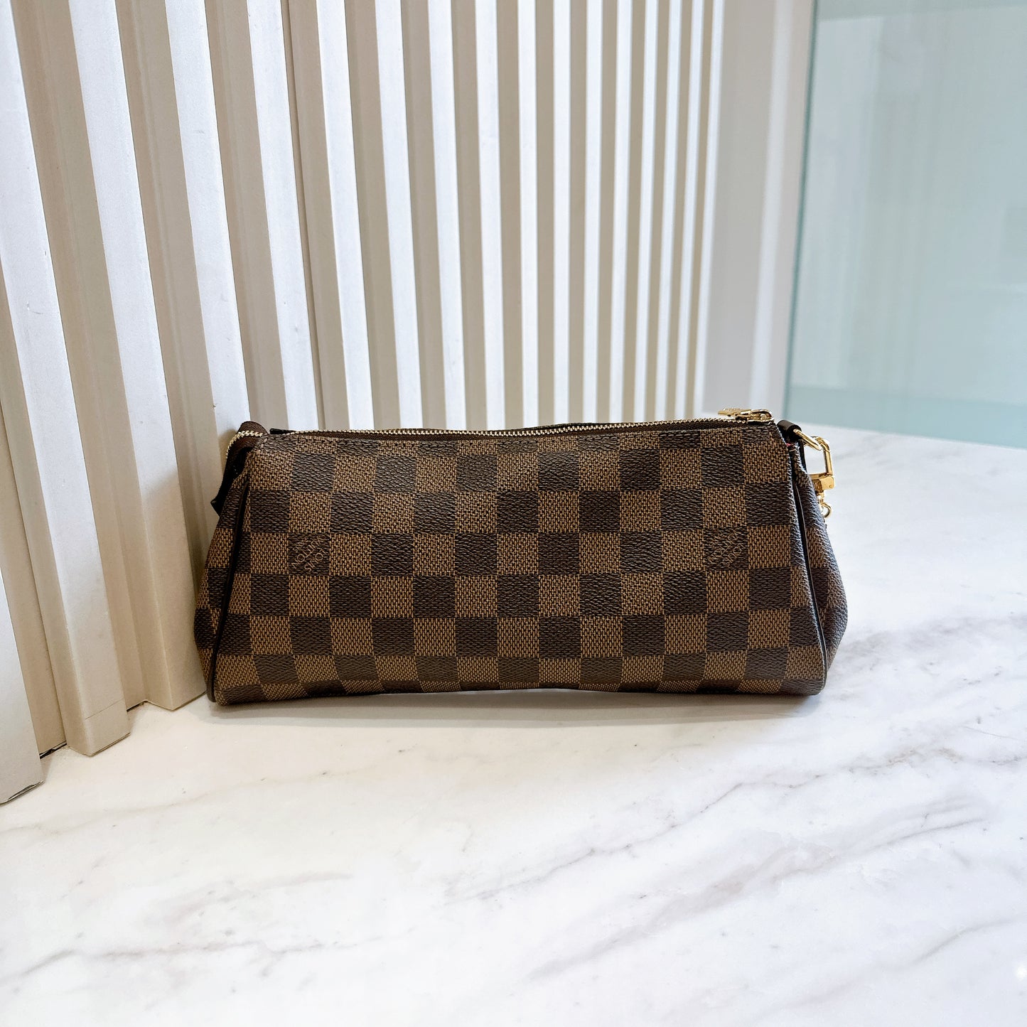 LV Damier Ebene Eva Clutch