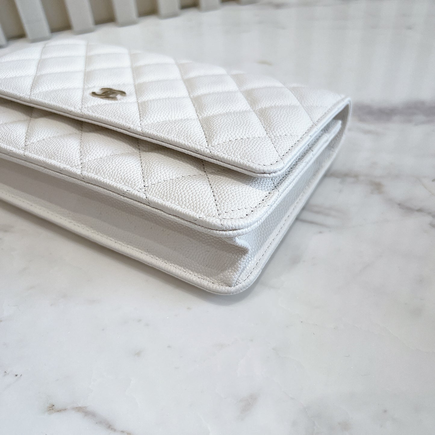 Chanel WOC in White LGHW