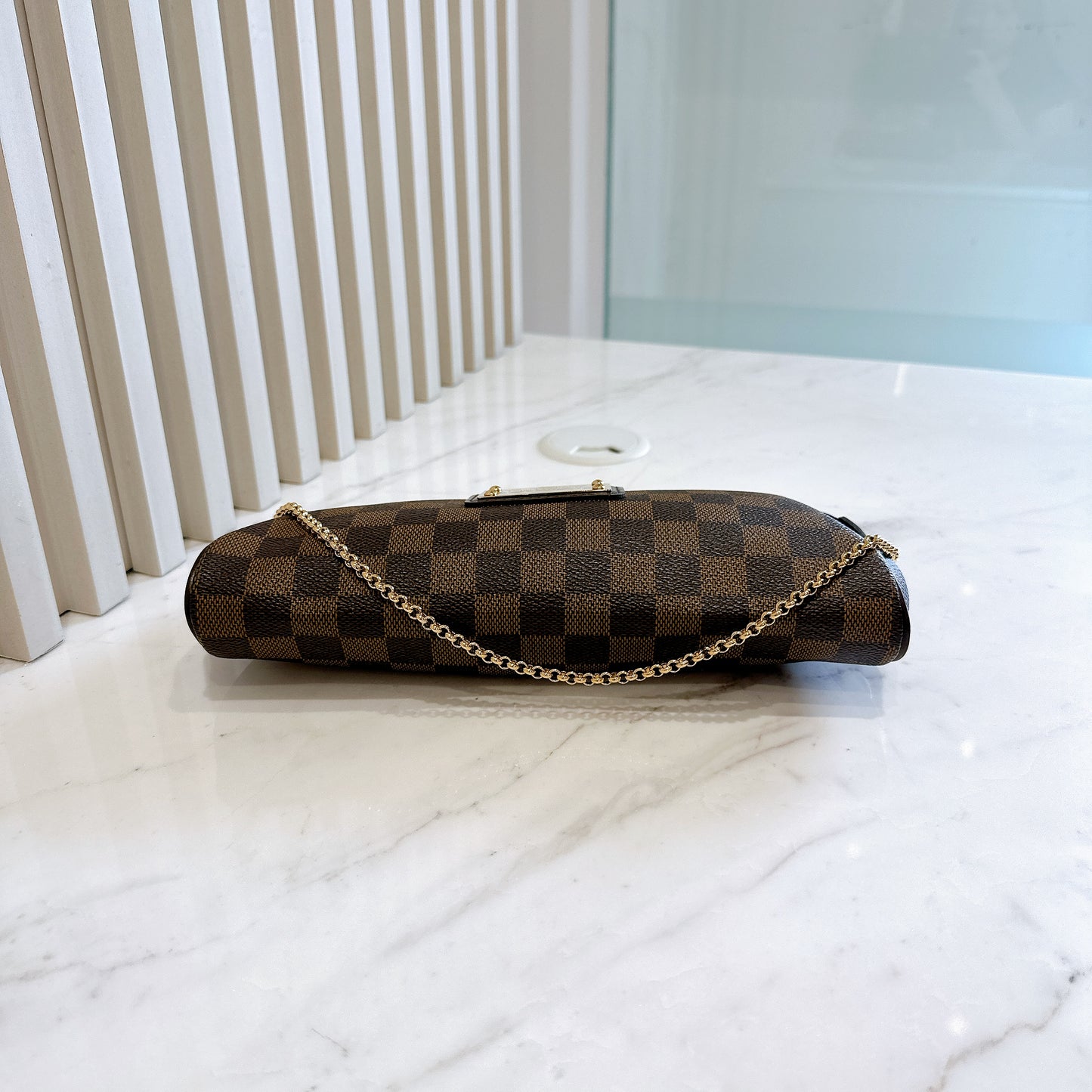 LV Damier Ebene Eva Clutch