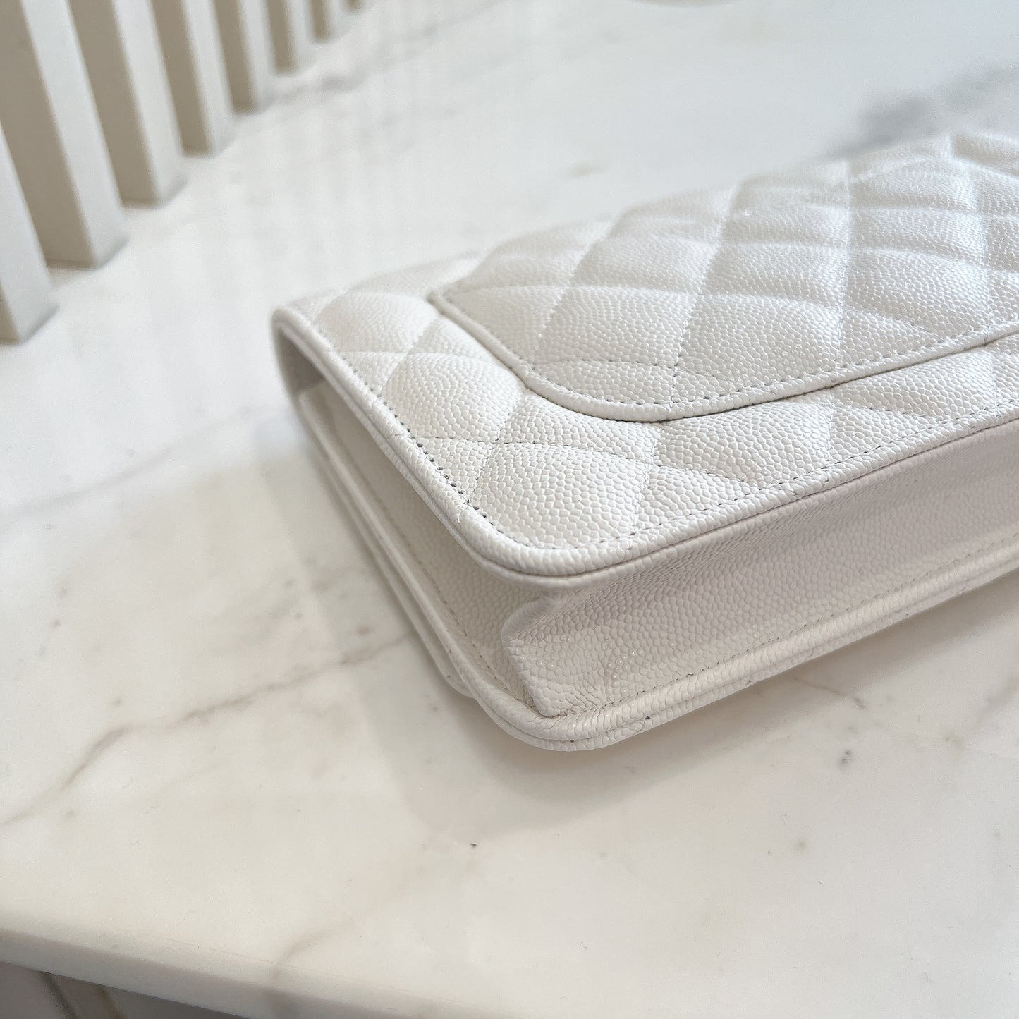 Chanel WOC in White LGHW