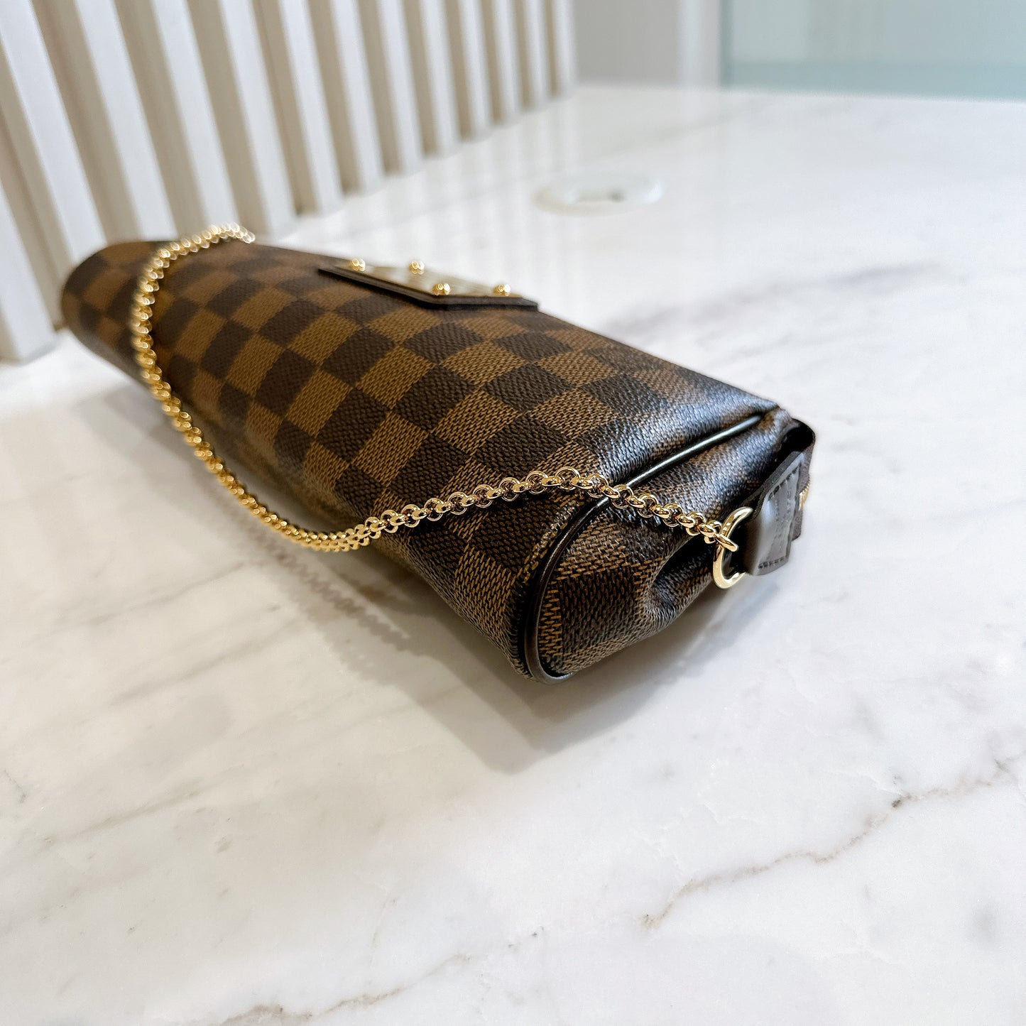 LV Damier Ebene Eva Clutch