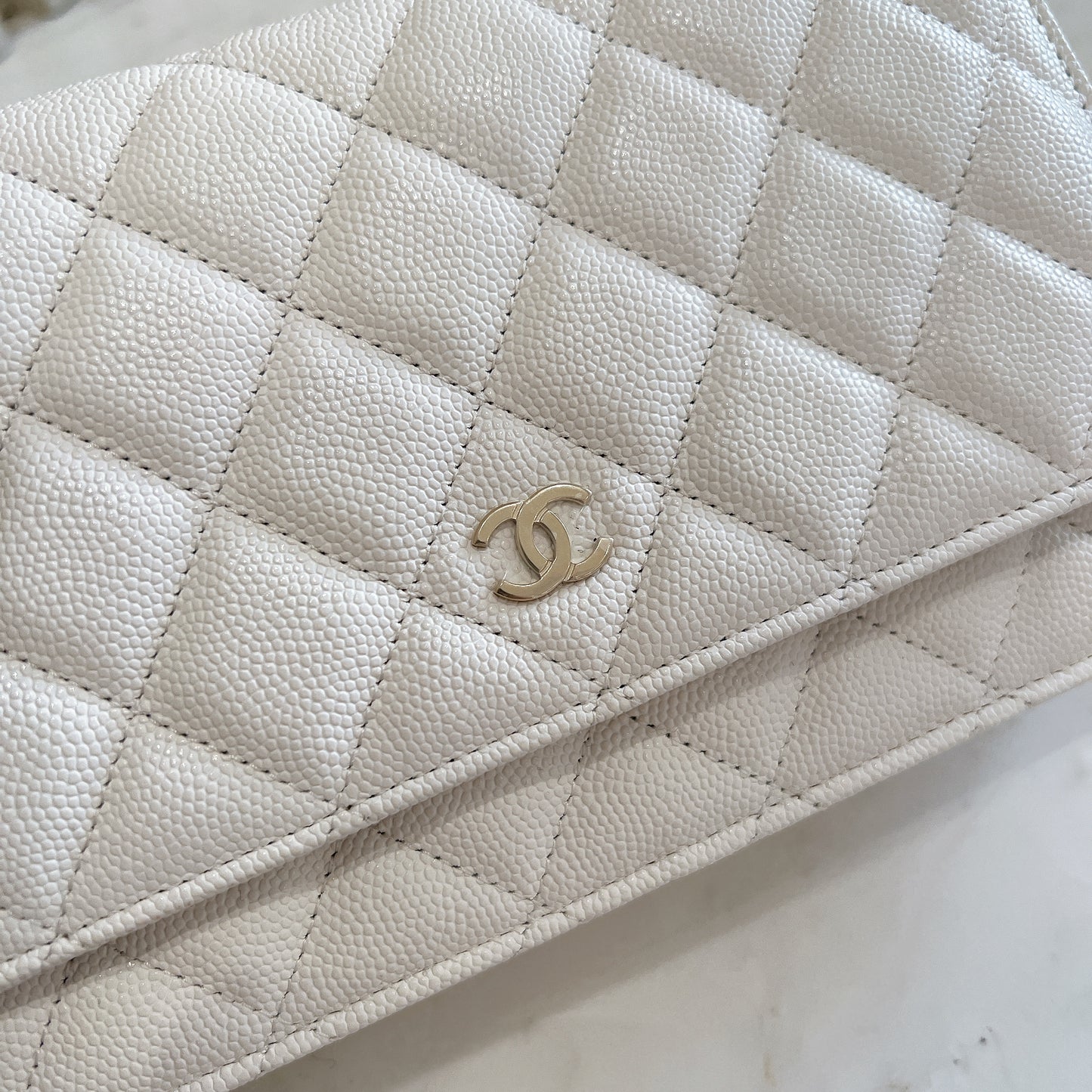 Chanel WOC in White LGHW