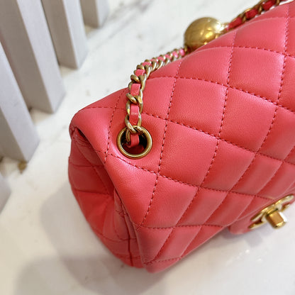 Chanel Mini Square with Pearl Crush in Pink