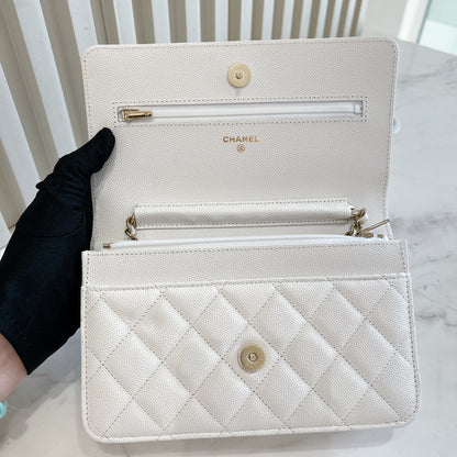 Chanel WOC in White LGHW