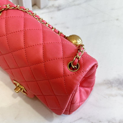 Chanel Mini Square with Pearl Crush in Pink