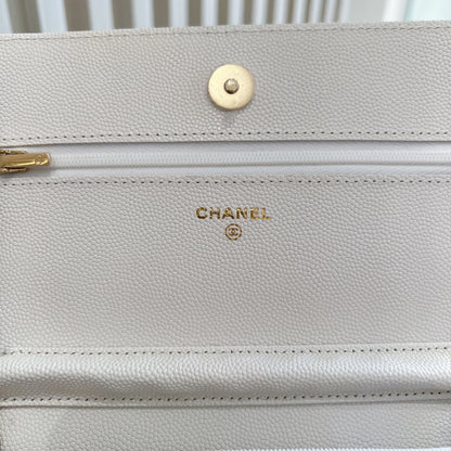 Chanel WOC in White LGHW