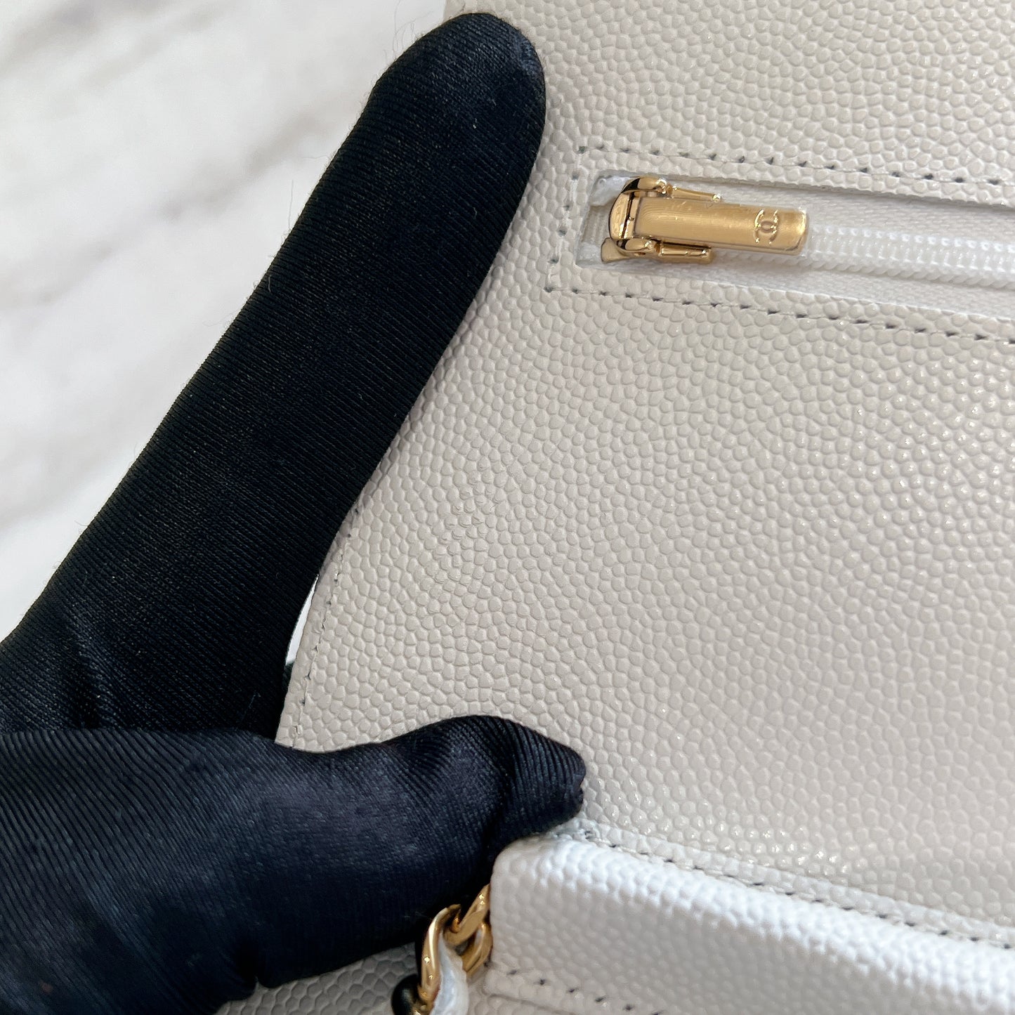 Chanel WOC in White LGHW