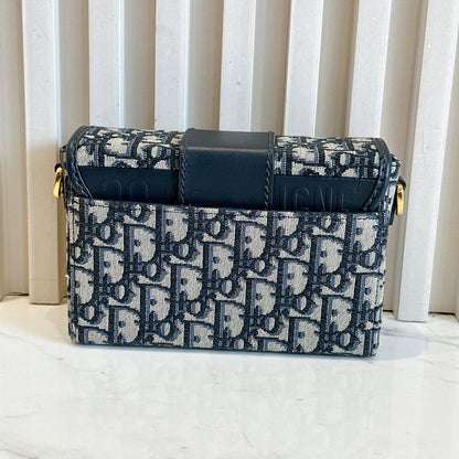 Dior Montaigne 30 Box in Blue Dior Oblique