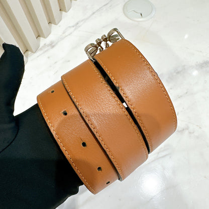 Loewe Brown Calfskin Reversible Anagram Belt